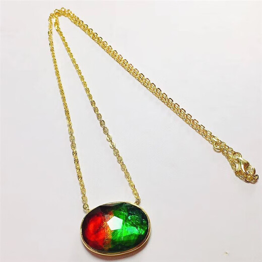 Libiao Canada's new other natural crystal gemstone necklace for women ammolite stone pendant for women
