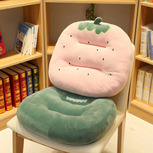 Yingzhu'er cushion office chair sedentary bench thickened seat cushion student classroom dormitory butt pad can sit on the ground mat strawberry mat one side mat plush side heightening skin-friendly cushion universal for all seasons