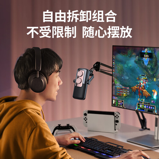 Green Alliance USB desktop computer microphone laptop desktop computer microphone live broadcast noise reduction radio condenser wheat online class retest game voice karaoke suitable speaker 90990A
