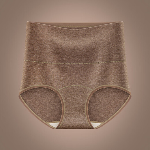 Meiya high-waist pure cotton women's underwear with extended silk crotch, seamless tummy control, butt lift, 7A women's triangle base