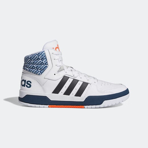 Adidas casual shoes men's shoes 2025 new summer sports shoes NEO high top versatile student shoes FY6621 GY0723 black, white and blue 42.5