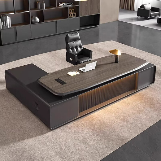 Guanjuenad desk boss desk light luxury high-end president chairman paint executive desk office manager desk and chair combination boss desk customized color card