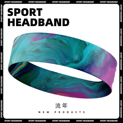 Jiaqi Sports Stirnband Anti-Perspirant, Stirnband, Herren Sport Sweat-Absorbing, Sweat-induziert, Kopftuch, Fitness Sports Basketball-Schweißlauf für Frauen, Cool Black