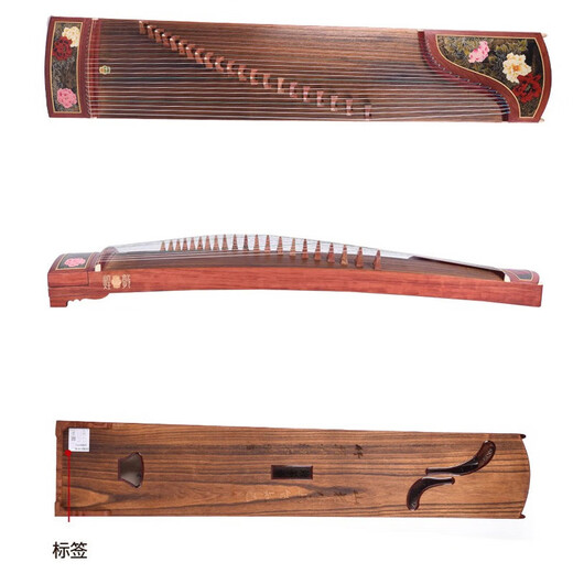 Dunhuang brand Dunhuang Guzheng 694PP floating and colorful mahogany solid wood performance professional level 10 examination national color agarwood painted piano 694PP national color agarwood (full set of gift packs)