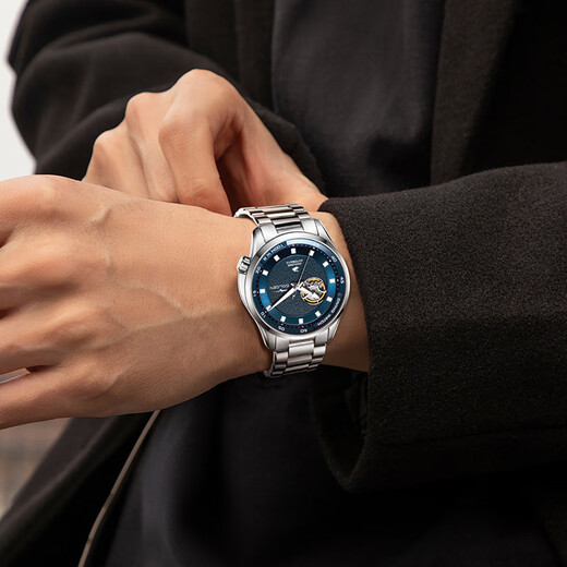 
Gu Zun (GOLGEN) watch male Jiaolong 300m diving steel belt men's mechanical watch birthday gift for boyfriend 16016 [Holved professional model] blue disc steel belt 6196