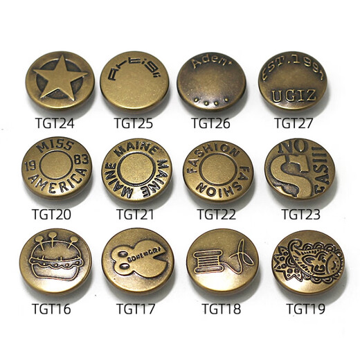 Sijie Down-Jacke Knöpfe, Mutterknöpfe, 17 mm Kupferquad-Knöpfe, Jeanskleidung, Jacke, Schnappknöpfe, versteckte Metallknöpfe, vielseitige Knöpfe, TGT19 6 Sätze: Kombiniert mit doppelseitiger 831