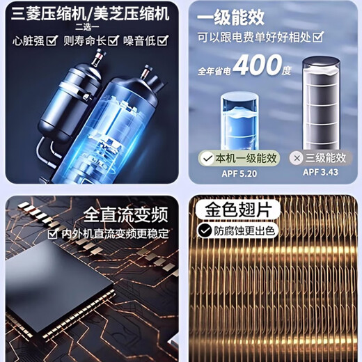 Chigo central air-conditioning one-to-four/one-to-three/one-to-five one-to-six duct machine commercial household full DC frequency conversion first-level energy efficiency intelligent cleaning embedded air-conditioning multi-split machine large 6 HP first-level energy efficiency Mitsubishi compressor one to four 160