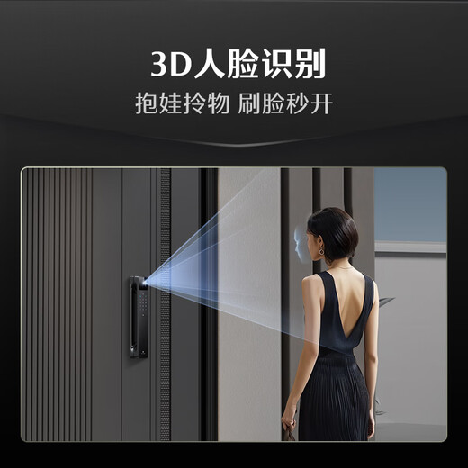 DESMAN serrure de porte intelligente 3D reconnaissance faciale visuelle oeil de chat sentinelle trois caméras grand écran mot de passe d'empreinte digitale serrure électronique Q60F