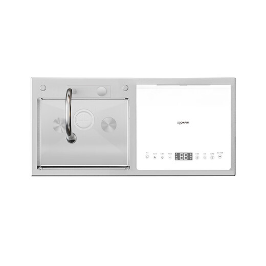 Merkfield crushed residue built-in dishwasher large capacity sink type kitchen household fully automatic ultrasonic disinfection and drying three-in-one stainless steel sterilization hot air drying small flying fish type sink dishwasher - white right side dishwasher