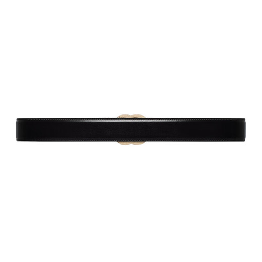 
Gucci (GUCCI) women's black leather double G multi-color crystal buckle belt 3 cm 7955630YAUG1047 65