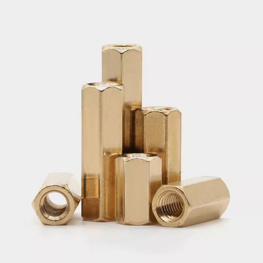 Bingneng brass isolation column copper hexagonal two-way copper column lengthened computer chassis motherboard support column through hole long nut mm M4*6 30 pcs