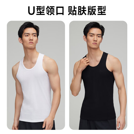 海澜之家（HLA）100%纯棉背心男士夏季全棉无袖汗衫运动休闲冬季打底内穿老头汗衫 【100%纯棉】一等品 白色/白色 XL 175/100(建议120-140斤)