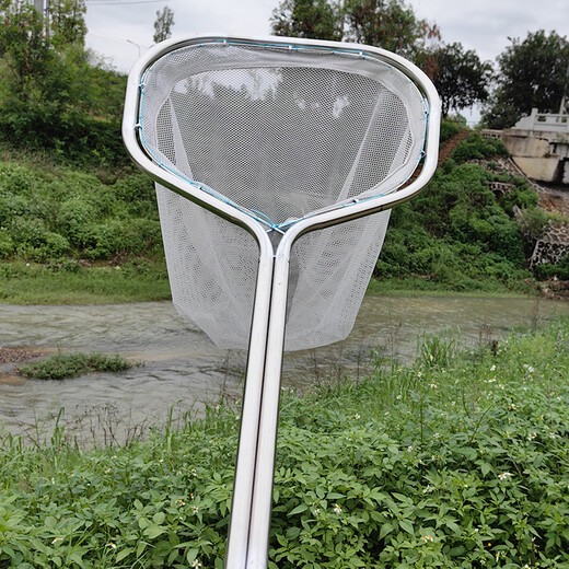 Yu Xiyuan outdoor fishing net fishing net thickened stainless steel large object copy net super hard fish fishing river shrimp catching sea fish net bag 0.4m 40cm total length 80cm with cotton thread net