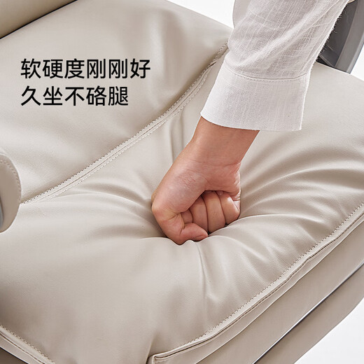 
Gu Quan (GUQUAN) Computer Chair Office Chair Ergonomic Conference Chair Home Study Comfort Chair Lifting C739 White Leather
