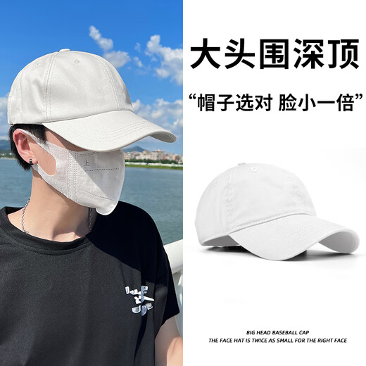 型公馆潮流棒球帽男纯色情侣弯檐显脸小鸭舌帽男帽子女 黑色