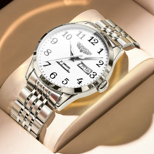 GUANQIN watch men's mechanical watch Swiss certified business digital practical men's watch waterproof luminous watch Father's Day gift