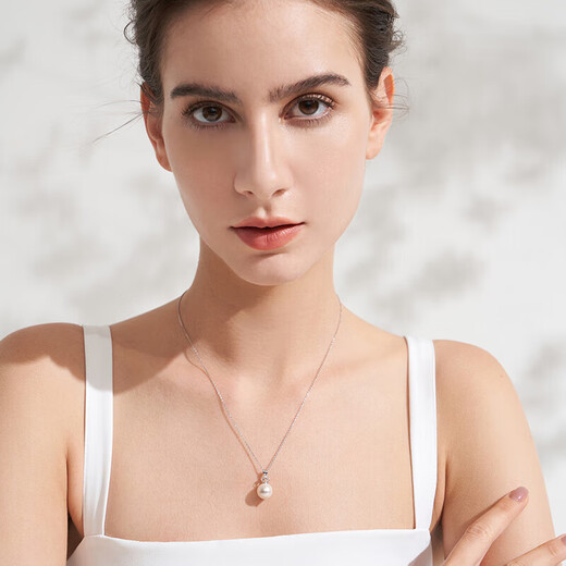 Tahitian 18K gold pearl pendant 11-12mm high-gloss freshwater Edison pearl necklace light luxury jewelry for girlfriend