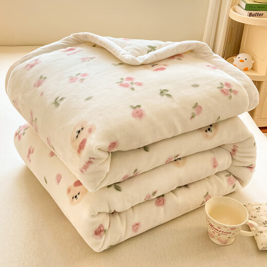 Red Dragonfly (RED DRAGONFLY) Raschel blanket winter thickened plus velvet single towel quilt flannel blanket office nap blanket Manta bear skin-friendly and warm machine washable 150*200cm about 5Jin Jin equals 0.5kg