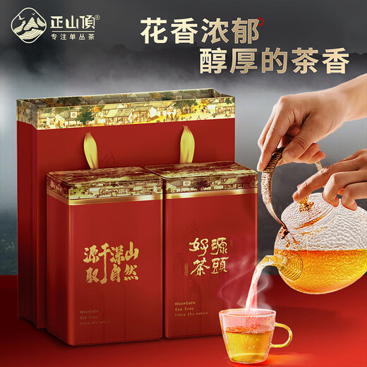 Thé Zhengshanding, Phoenix Dansong, Authentique Chaozhou Duck Shit Flavour Single Casenant Tea, Light Fire Oolong Tea Box, grande portion 500g (buvez une tasse par jour pendant 2 mois)