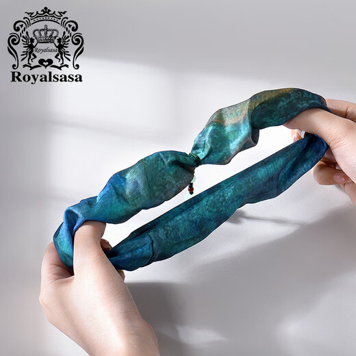 Royal sasa royal salsa hair accessories dark satin artistic head flower high-end sweet niche handmade large intestine hair ring