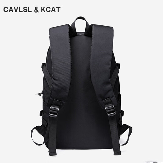 Cavlslkcat -Rucksack für Männer große Kapazität Rucksack Business Business Trip Computertasche Freizeitstraße Rucksack High School College Schultasche Schwarz 31*23*47 cm