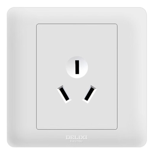 DELIXI switch socket panel CD812 series 16A three-hole air conditioning socket elegant white