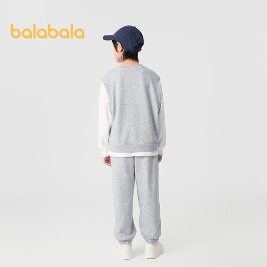 Balabala Children's Clothing Boys Long Maneves Set Children's Sportswear 2025 Nouvelle robe de printemps Fake Two-Thyle Fashion 208125104104