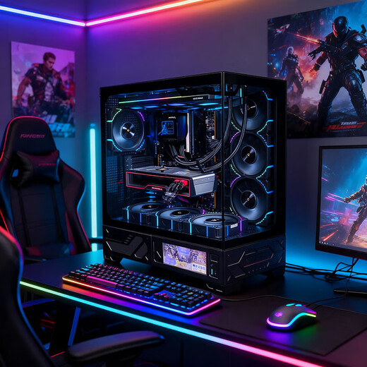 ASUS family bucket 9800x3d host RTX5070Ti 5080/5070 graphics card assembly computer host game host e-sports design desktop host DIY complete machine 9800X3D+9070XT丨Configuration five