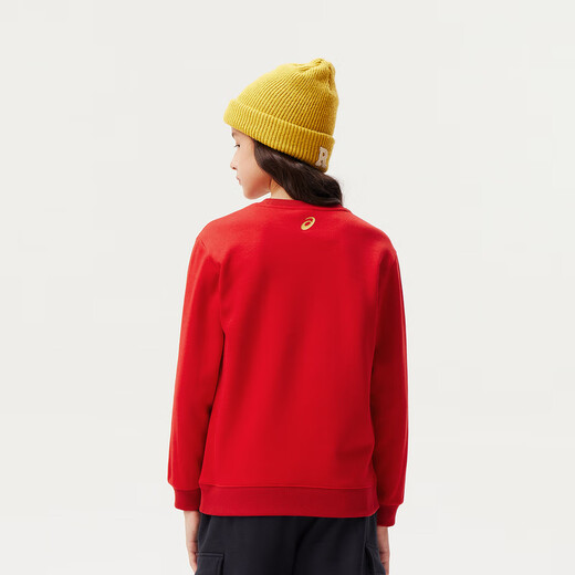 ASICS children's clothing autumn sports velvet warm sweatshirt soft, stylish and versatile 2024 autumn and winter new style 334241213080