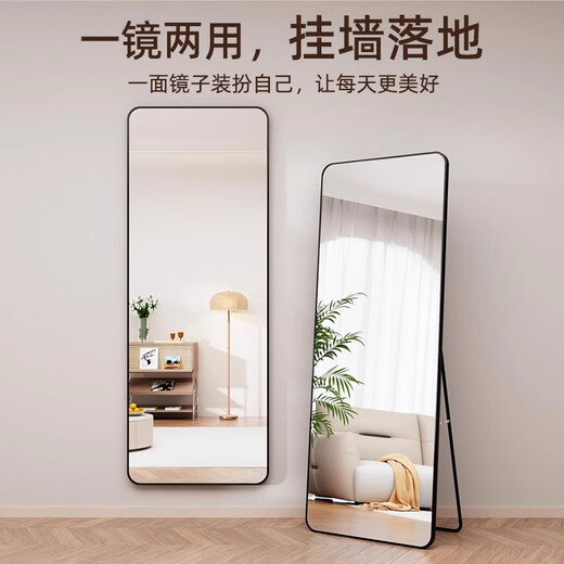 Kana full-body mirror floor-standing mirror household fitting mirror wall-mounted bedroom wall-mounted dressing mirror starry sky black 40*150