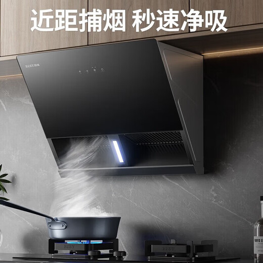 Bester Vatti produziert 20 Kubik-Seiten-Kapuze, kleiner Herd, großer Saug, Haushaltsgasherd, kleiner Apartment-Rauchherd, 695 mm kleiner Größe E139C Motorhaube + 5,0 kW energiesparender Herd (Erdgas)