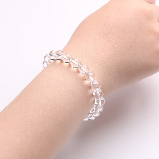 Shi Chuan Baishi Natural White Crystal Bracelet Men and Women Bracelet Crystal Buddha Beads Couple Bracelet Birthday Gift for the Year of the Life
