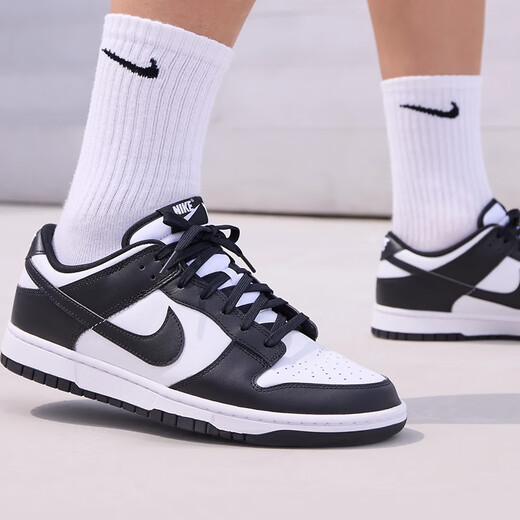 Nike NIKE men's retro casual shoes Panda DUNK sports shoes DD1391-100 white and black 43
