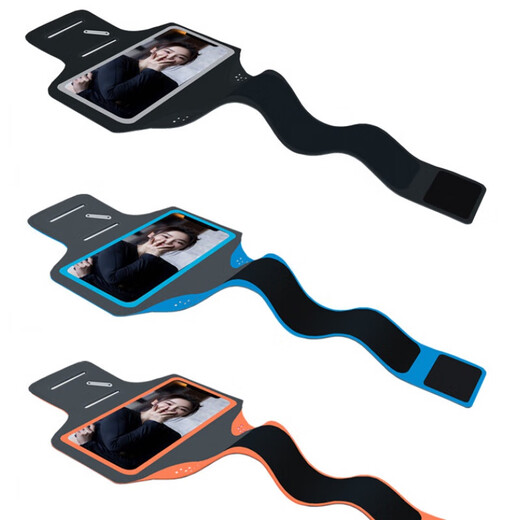 Thin and light running mobile phone arm bag, touch screen wrist bag, waterproof arm strap arm bag, men's and women's sports mobile phone arm bag, black, enlarged 6 points and 8 inches for mobile phone - thin and light -