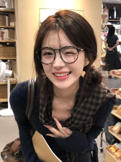 简浪 JEORLIOR超轻豹纹眼镜近视女度数可配高级感玳瑁素颜装饰眼镜框镜架方圆脸 玳瑁色 0度防蓝光【镜盒镜布】