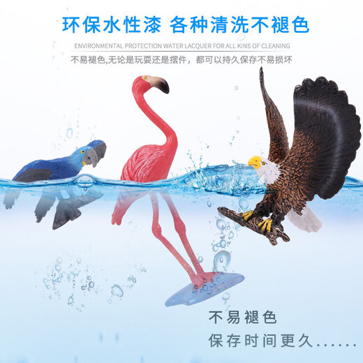 Modelo de animales Yicai Simulación sólida Juego de juguetes Cognitive Birds Eagle Parrot Peacock Flamingo adornados M723 Nuevo loro [0021]