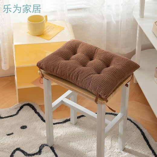 Qiaorui Seat Cushion with Four Seasons Thickened Plush Student Classroom Bench Rectangular Chair Butt Pad Soft Office Dining Chair Cushion Green 35*24cm Corn Kernel
