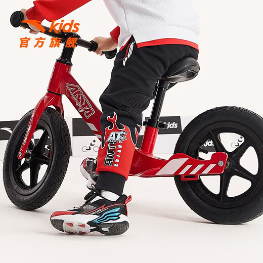 Anta-Kinderkleidung für Kinderkleidung regelmäßige warme Hosen universelle Kinderhose 2024 Frühling 3-6 Jahre alt Strickhose [Ultraman] Fantasy Black 9720-1 100 cm