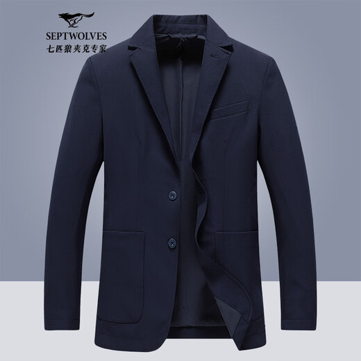 Sieben Wolfanzug Herrenzeit Frühlingszeit Casual Anzug Jacke Herren Offizielle Kleidung Single West Light Business Fashion Commuter Jacke Herren -Top
