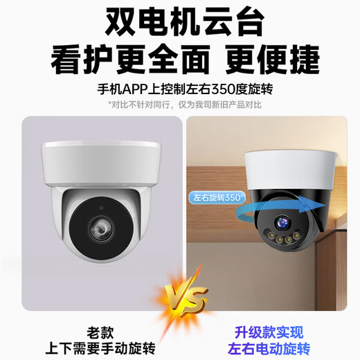 SORET 360 degrés Pas d'angle morts avec caméra de vision nocturne panoramique haute définition Home monté sur le plafond 4G WiFi WiFi Gimbal Rotation Hémisphère Mobile Monitor Remote Door d'entrée intérieure WiFi-