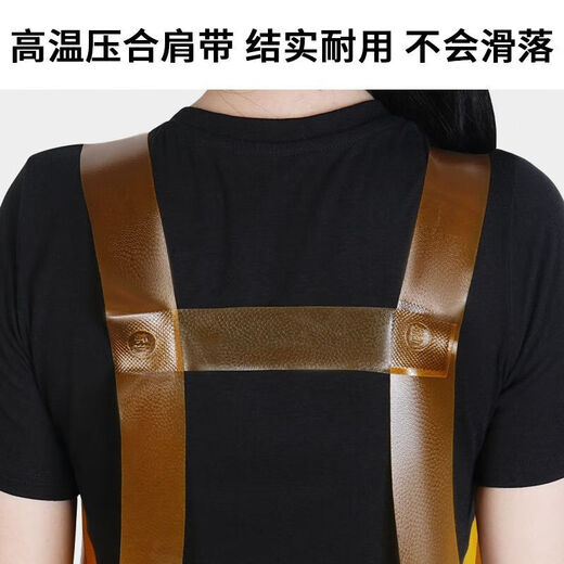 Beef tendon apron long waterproof and oil-proof kitchen dishwashing fish killing aquatic products catering work clothes for men and women longer and thicker acid and alkali resistant and oil-proof apron stone factory handling transparent white 35 silk 1.2 meters long thin apron 1
