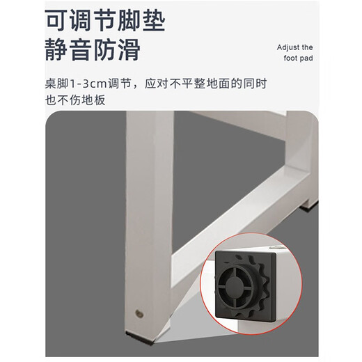 Weimandi Computer Desk Home Desktop Desk Study Desk Writing Desk Simple Bedroom Table Workbench Long Table Thickened Light Wood Surface + White Frame Length 80* Width 50* Height 74cm Hot Sale