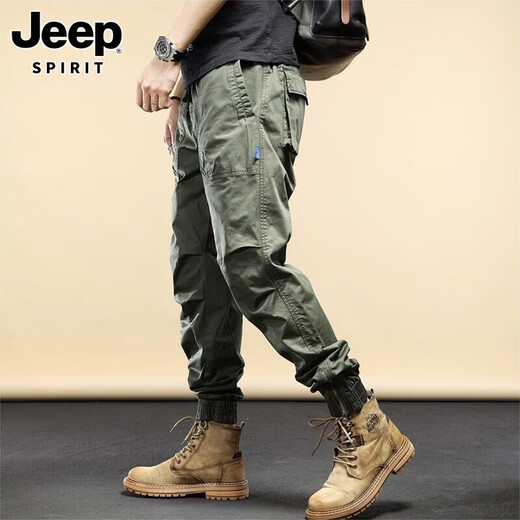 Jeep Spirit2024 Neue Casualhosen für Herren Frühling und Herbst Amerikanische Samt-Trollinghose Berg mehrpocket-Arbeitskräfte-Long Hosen 679 Khaki 29 (Empfohlen 110-120 Jin [Jin entspricht 0,5 kg]))