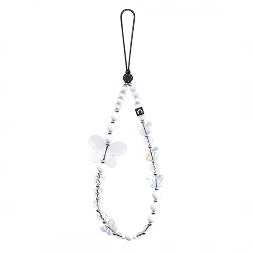 CASETIFYcasetify Dark Night Butterfly Translucent Aurora Butterfly Mobile Phone Chain Beaded Wrist Phone Case Lanyard Ornament Aurora Butterfly Mobile Phone Chain