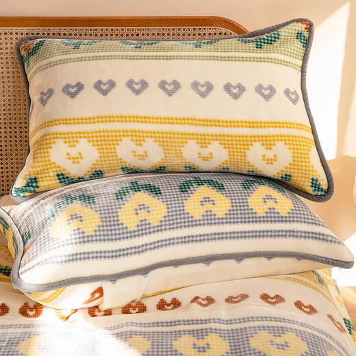 Enxing thickened raschel blanket quilt winter coral flannel office nap shawl throw blanket children's sofa blanket Xinyuhuatian double-sided warm velvet thickened and warm 200x230cm double-sided velvet raschel blanket