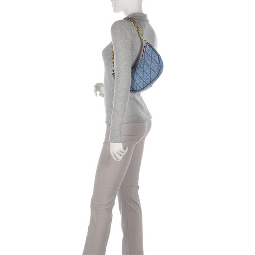 Entrenador 23 Nuevo bolso de axila de cuero clásico, bolso de un solo hombro, Give Girlfriend [Regalo navideño] Denim azul CR679 B4IN