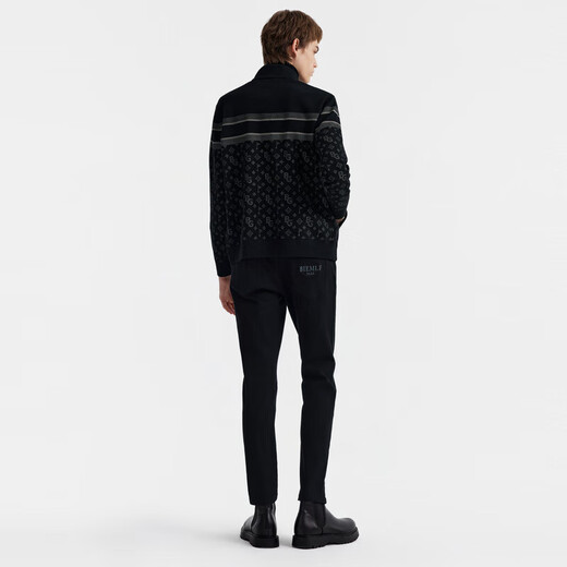 Biemlfdlkk [Funktionale Wolle leicht zu sorgen] Neue Frühlings- und Herbst -Luxuswolle -Jacke Presbyterian Warm Ständer Kragenjacke