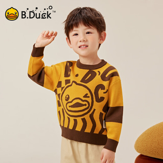 B.Duck Little Yellow Duck Kinderkleidung Jungen Pullover Kinder Herbst und Winterpullover Pullover Pullover Baby Girls 'Basishemd Orange rot 120 cm