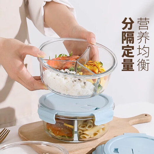 Cialcopper Round Lunch Box Worker Can Microwave Heating Special Bowl con Box Lunch Box de lonchera de arroz caja de frescura VERDE LUCAY Round 1050ml*2