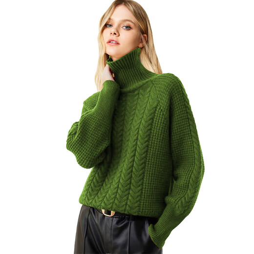
Difelige European and American fashion lazy style turtleneck sweater for women 2024 new winter casual versatile sweater picture color XL